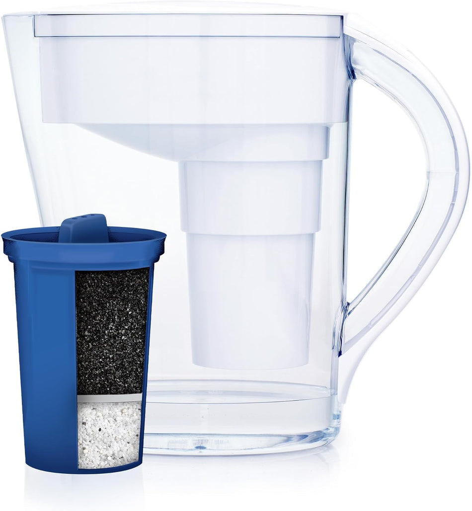 Buygemstore Water Filtration Pitcher, 9-Cup, Removes Chlorine and Lead